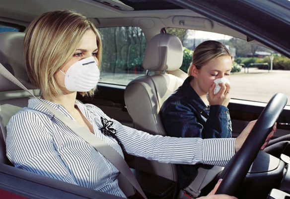 menghilangkan bau di mobil dengan kopi